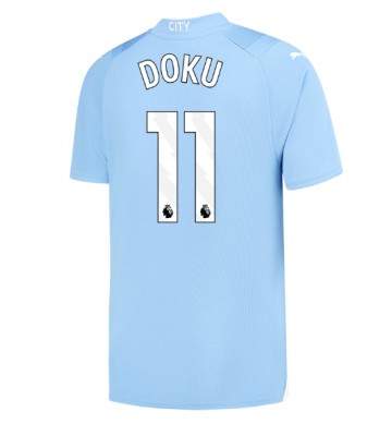 Manchester City Jeremy Doku #11 Primera Equipación 2023-24 Manga Corta